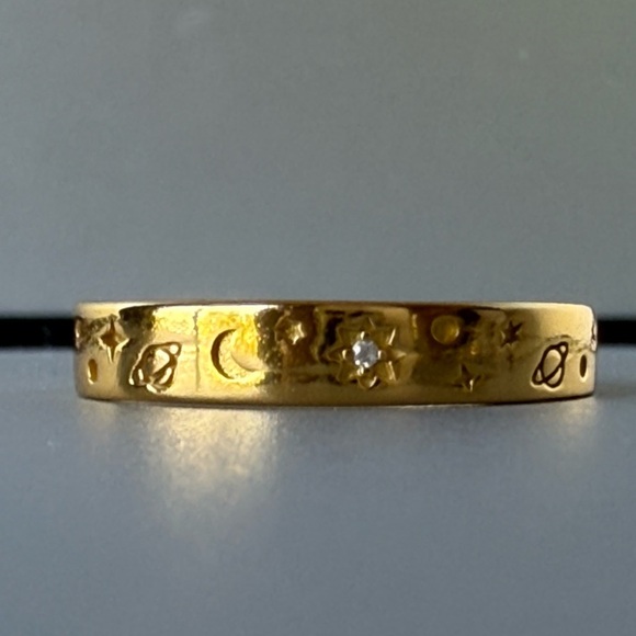 14k Gold Vermeil Celestial Ring - Picture 8 of 13